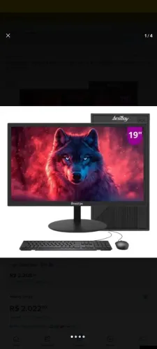 Computador Completo BestPC, Intel Core i7, 16GB RAM, SSD 512GB, Monitor 19, Windows 10 