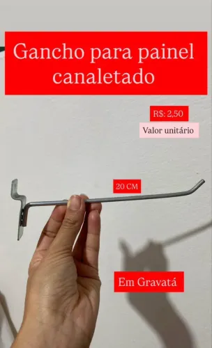 Ganchos para painel canaletado (Temos em quantidades)