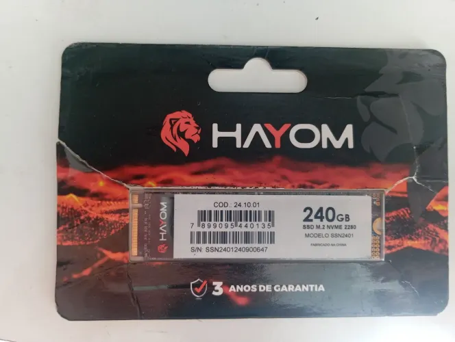SSD NVME 240gb Novo