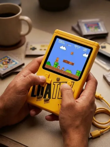 video game portatil 400 jogos luatek internos com 1 controle amarelo lps-501