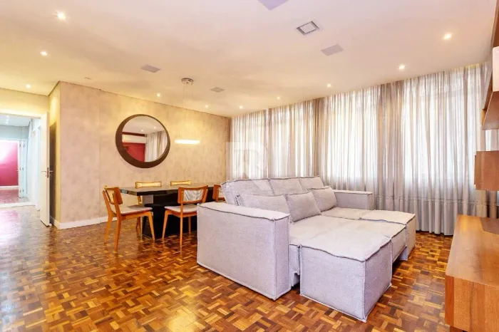 Apartamento Mobiliado, 3 quartos 1 Vaga para locação, 101 m² - Batel- Curitiba/PR