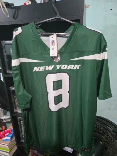 Camiseta Nike New York Jets Aaron Rodgers n° 8 Game Masculina - Verde - EGG