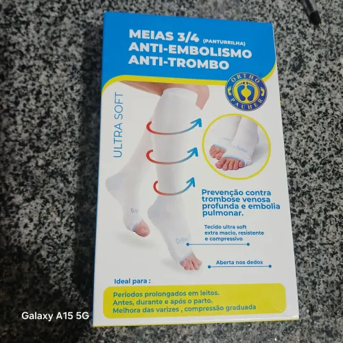 Meias 3/4 anti embolsou anti trombo