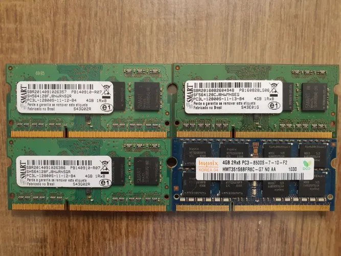 4 pentes de Memória PCL3 4GB para Notebook