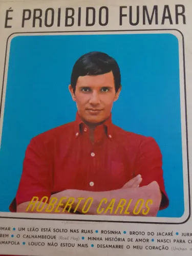 Capa do LP é proibido fumar, Roberto Carlos (CBS, 1971) leia descrição somente a capa