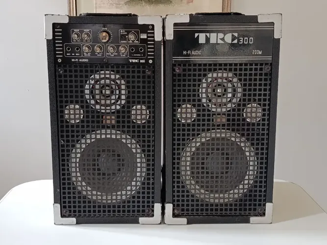 Caixas Acústica Amplifica Clássico Retrô Original Passiva e Ativa 1000W PMPO Impecável