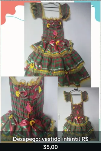 Vestido infantil junino
