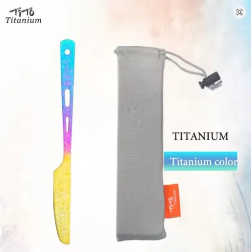 Faca para passar manteiga Multicolorida Titânio com saquinho para armazenamento 