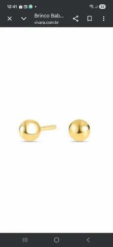 Brinco e pulseira de bolinha de ouro 18k