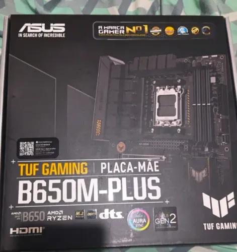 Placa mãe tuf gaming b650 lacrado e memória 6000mhz lacrado 32 gigas