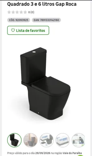 Kit vaso com caixa acoplada preto fosco