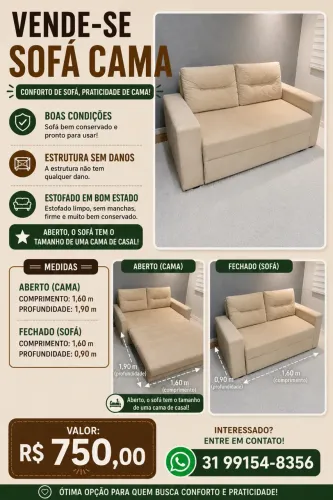 Sofá-cama casal