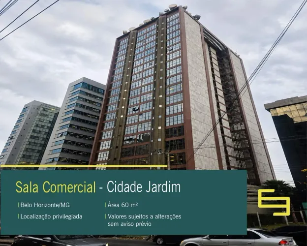 Sala Comercial para alugar na Cidade Jardim em Belo Horizonte/ MG