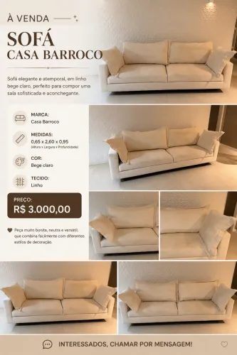 Sofá Casa Barroco 