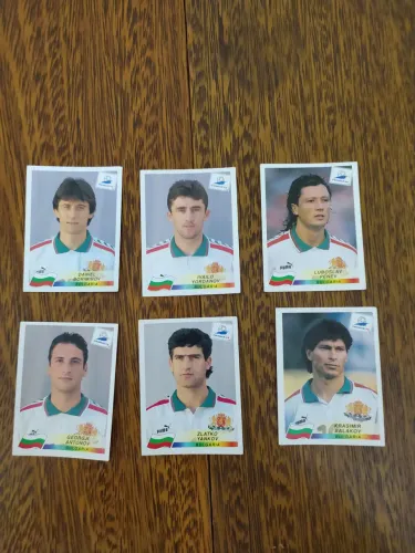 Conjunto Figurinhas Da Copa De 1998 Da Seleção Da Bulgária