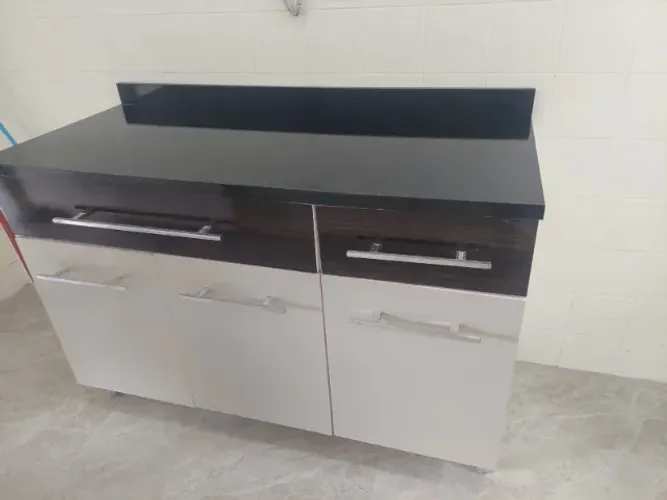 Conjunto de Móveis de Cozinha MDF - Balcão + Armário de Parede - Excelente Estado