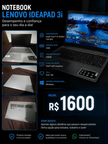 Vendo notebook Semino ótimo para trabalho e jogos