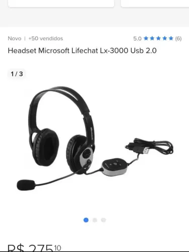 Headset Microsoft original 