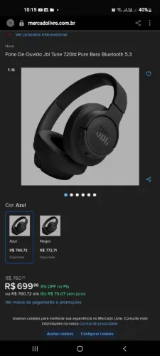 Vendo Fone Bluetooth JBL Novo Valor 250 Preço Negociável Zap *27 