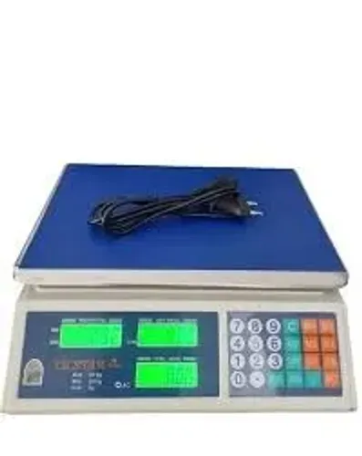 Balança Digital 40kg Balcão - Bateria Bivolt - Painel com Led - Sacolão Açougue Mercado 