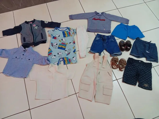 Roupas/ sapatos bebê 1 a 2 anos 