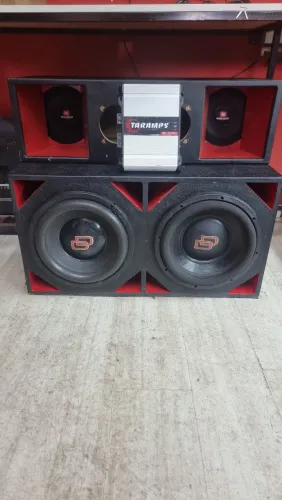 Som Automotivo Completo 2 DD 12" 1500w Cada