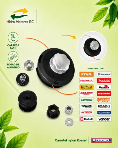 Carretel nylon Rossel para roçadeira