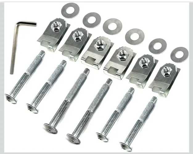 Kit parafusos caçamba camionete grampos presilha