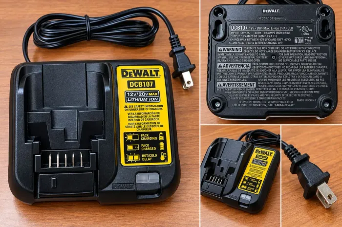<br>Carregador DeWALT DCB107 12V/20V MAX Original