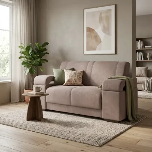 Sofa Atlanta 2 Lugares Tecido Veludo - Estofar