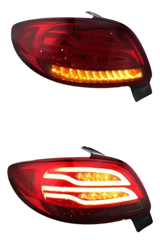 Par de Lanternas LED Peugeot 206 207 Hatch Sedan Novas Exclusivas FULL LED