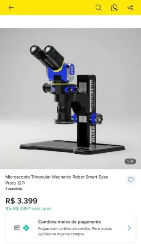 Microscópio Trinocular Mechanic Robot
