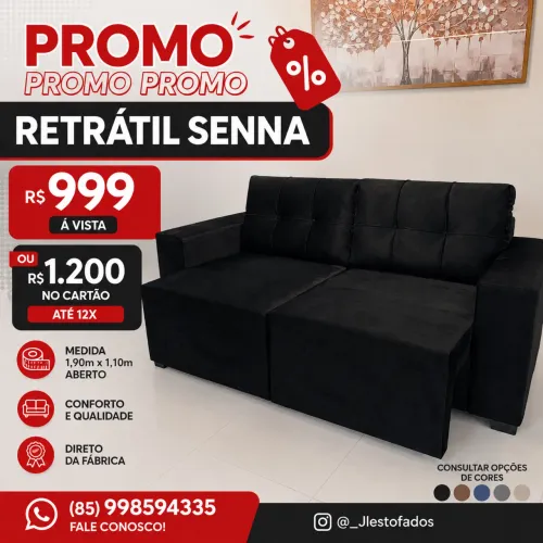 SOFÁ RETRÁTIL 1,90 cm