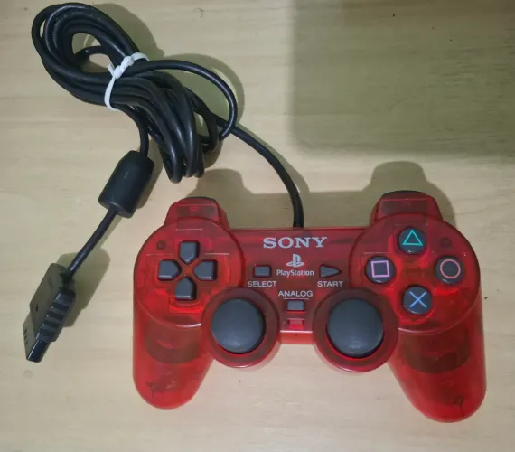 Controle Original Sony PS2 Vermelho