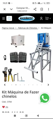 Máquina de fabricação de chinelos manual completa,com todas as facas..