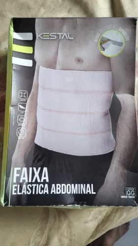 Faixa Cinta Abdominal Pós Cirúrgica 4 gomos Bariátrica Lipo, Hérnia Abdominoplastia Kestal