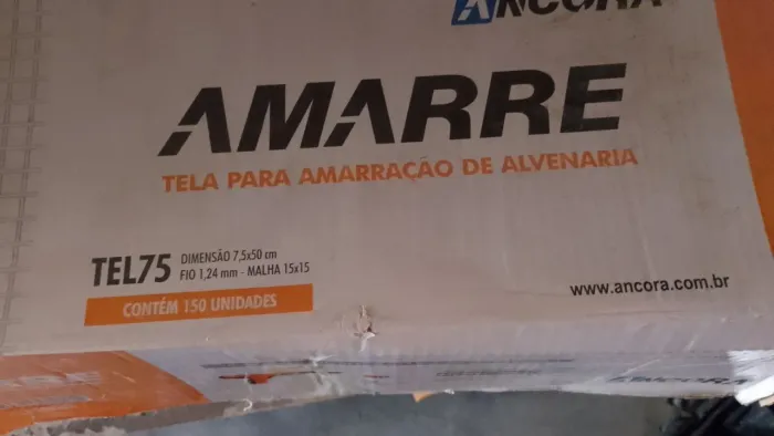 Telas pra amarração de alvenaria