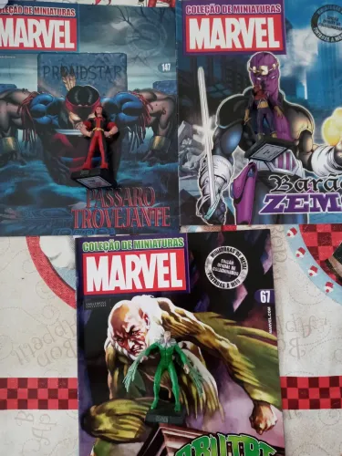 3 miniaturas da coleçao da marvel