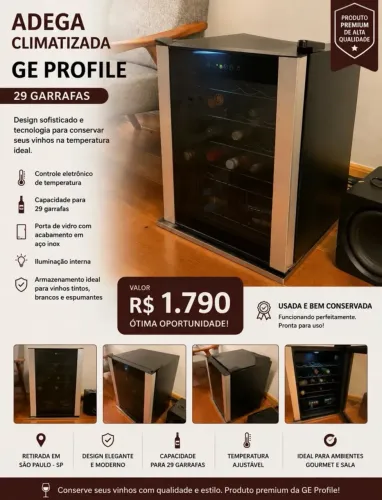 Adega Ge Aço Inoxidável 32 garrafas