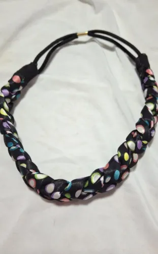 Faixa para cabelo trançado com elástico