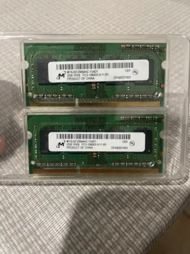 Memória RAM Notebook DDR3 4gb (2x2gb) Micron 1333mhz PC3-10600s