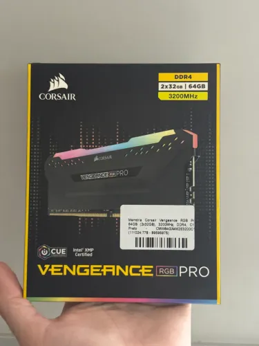 64gb Memória Ram DDR4 3200Mhz Corsair Vegeance RGB SEMINOVA!