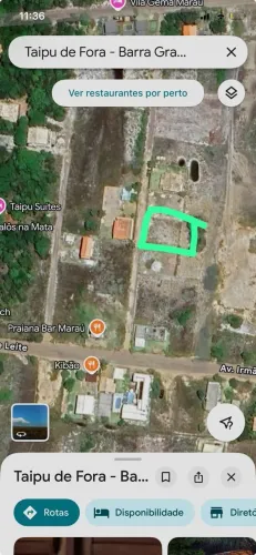 Lote para venda próximo a praia em Taipu de Fora