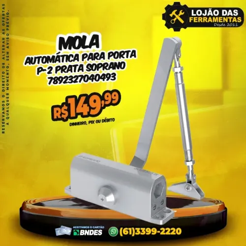Mola Automática Porta P-2 Prata Soprano *0493