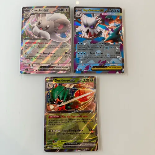 Cartas Pokémon Mega Abomasnow & Cinccino & Decidueye EX