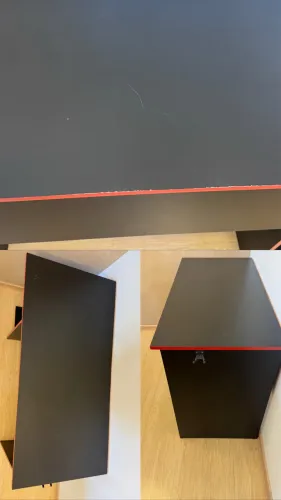 Mesa Gamer Preta e Vermelha (veja descrição)