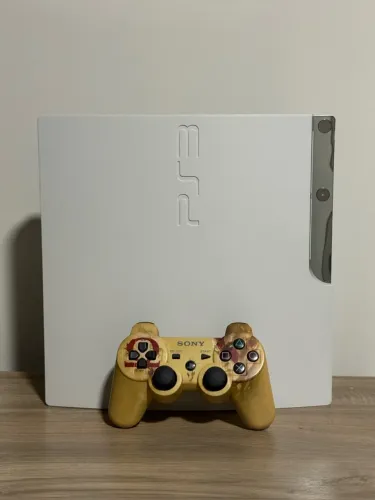 Ps3 slim branco + controle God of war ascension