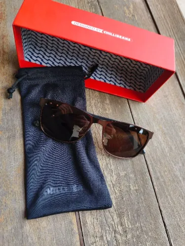 Óculos de Sol Masculino Chilli Beans Quadrado Polarizado Marrom