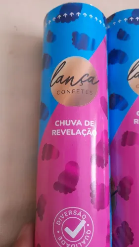 Lança Confete Rosa e Azul Chá Revelação