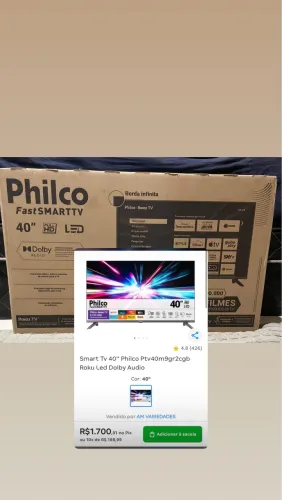 Tv smart Philco 40 polegadas na caixa lacrada